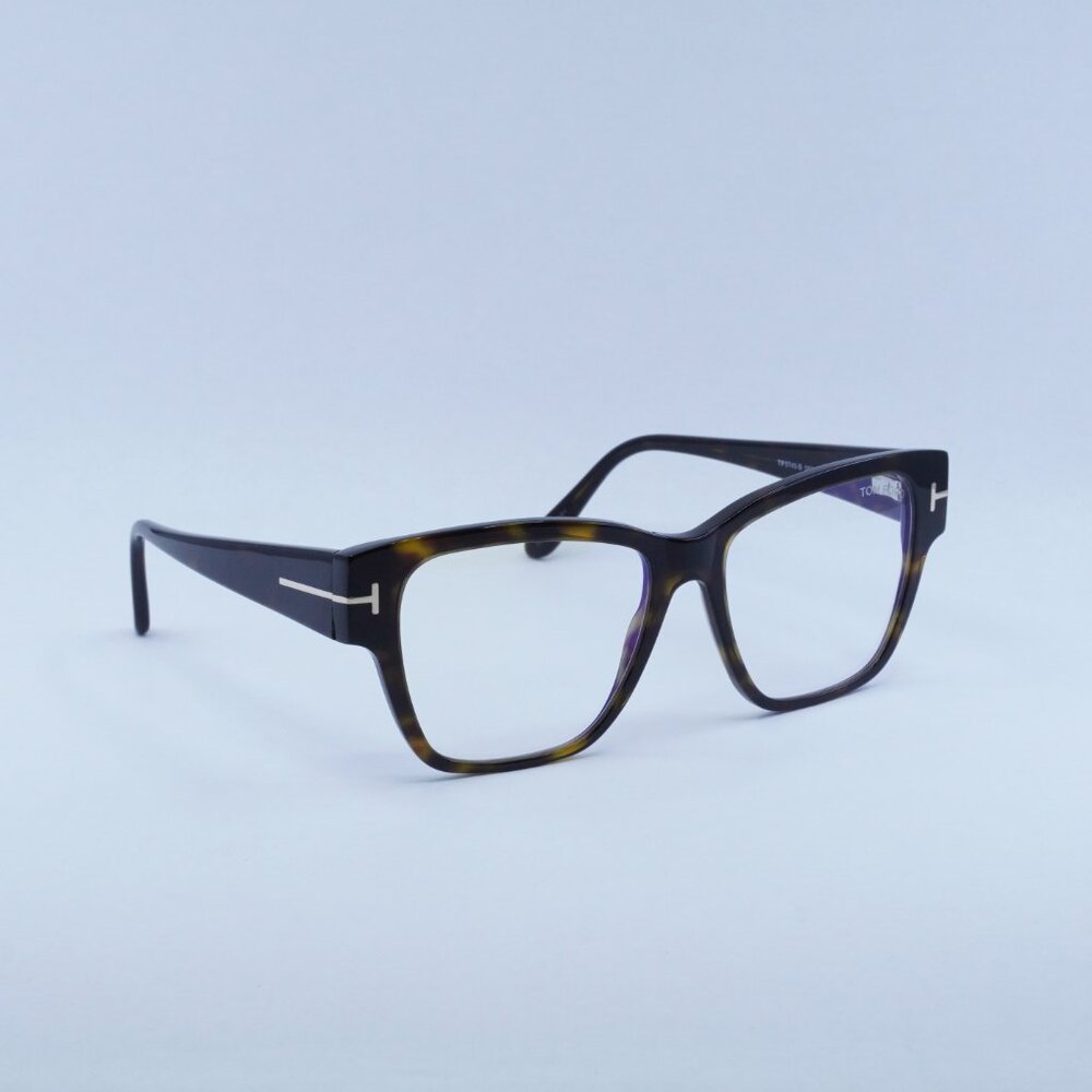Tom Ford FT5745-B 052 Eyeglasses Havana 54mm Square Frame, Blue Light Block